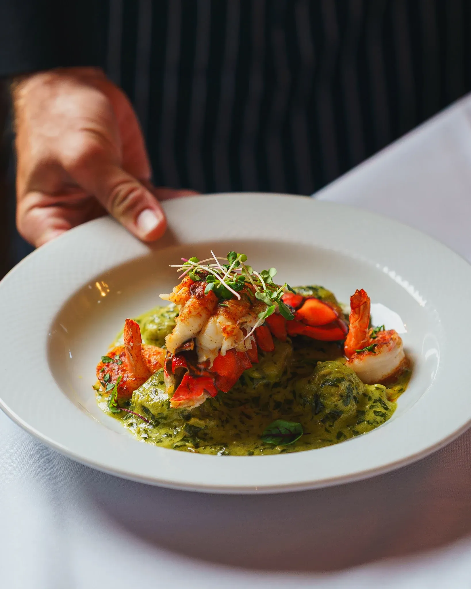 Upscale dining ambience at Collage in St. Augustine