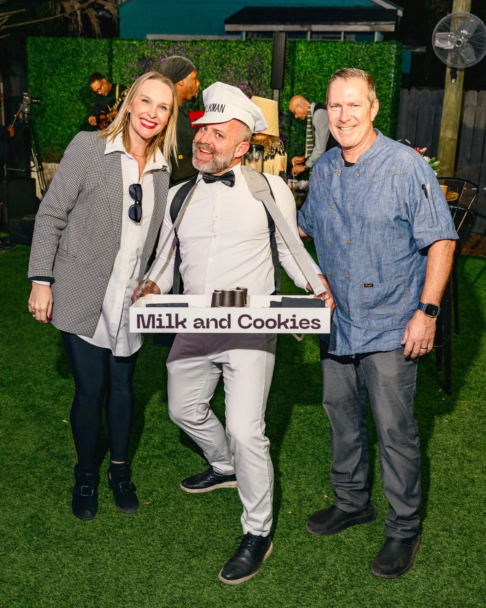 Chef's Garden team with the Milk Man activation posing at the PRI industry event at Citri San Marco