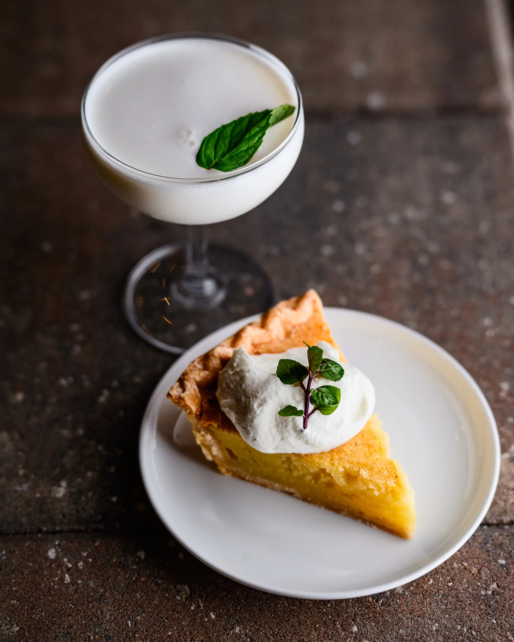 Dessert and signature cocktail at Bolles