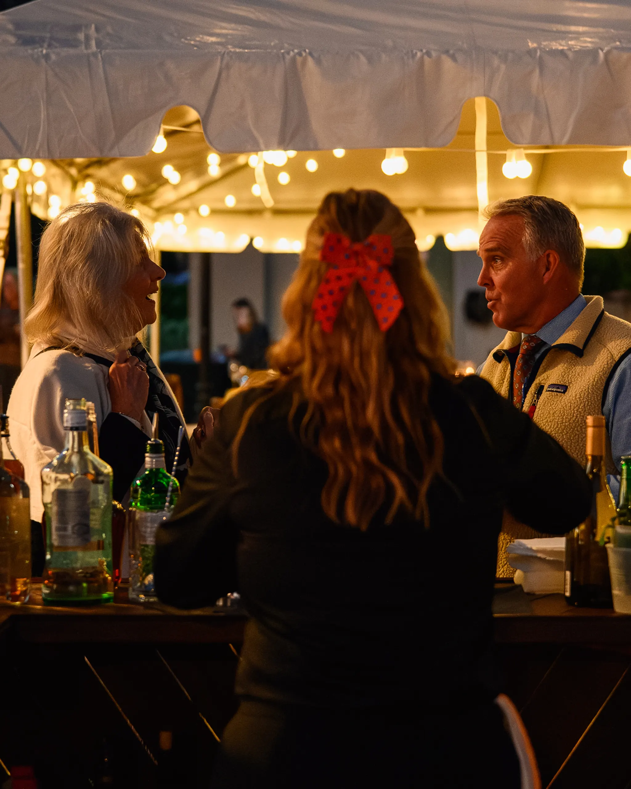 First guests arriving for cocktails