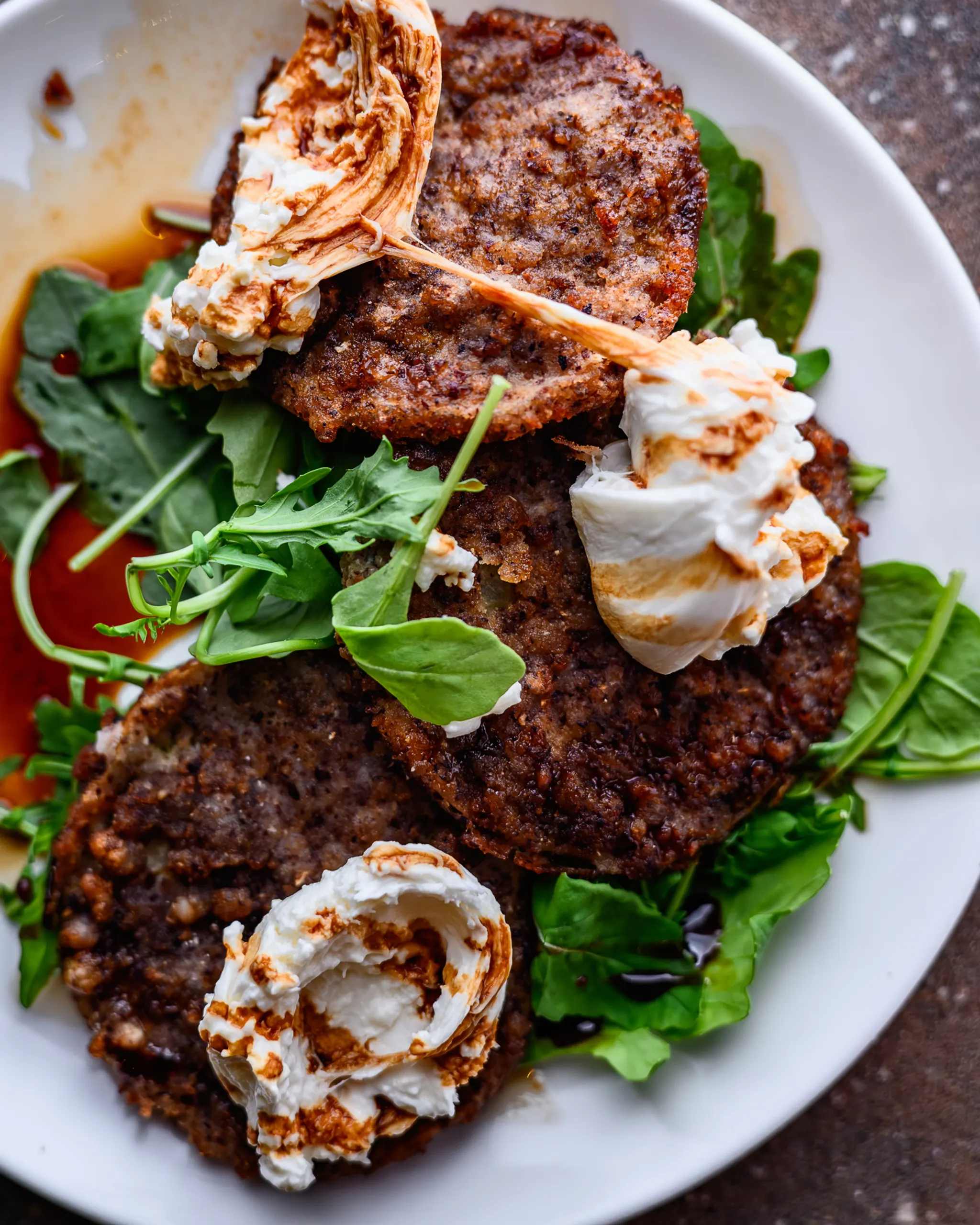 Fried green tomatoes with balsamic