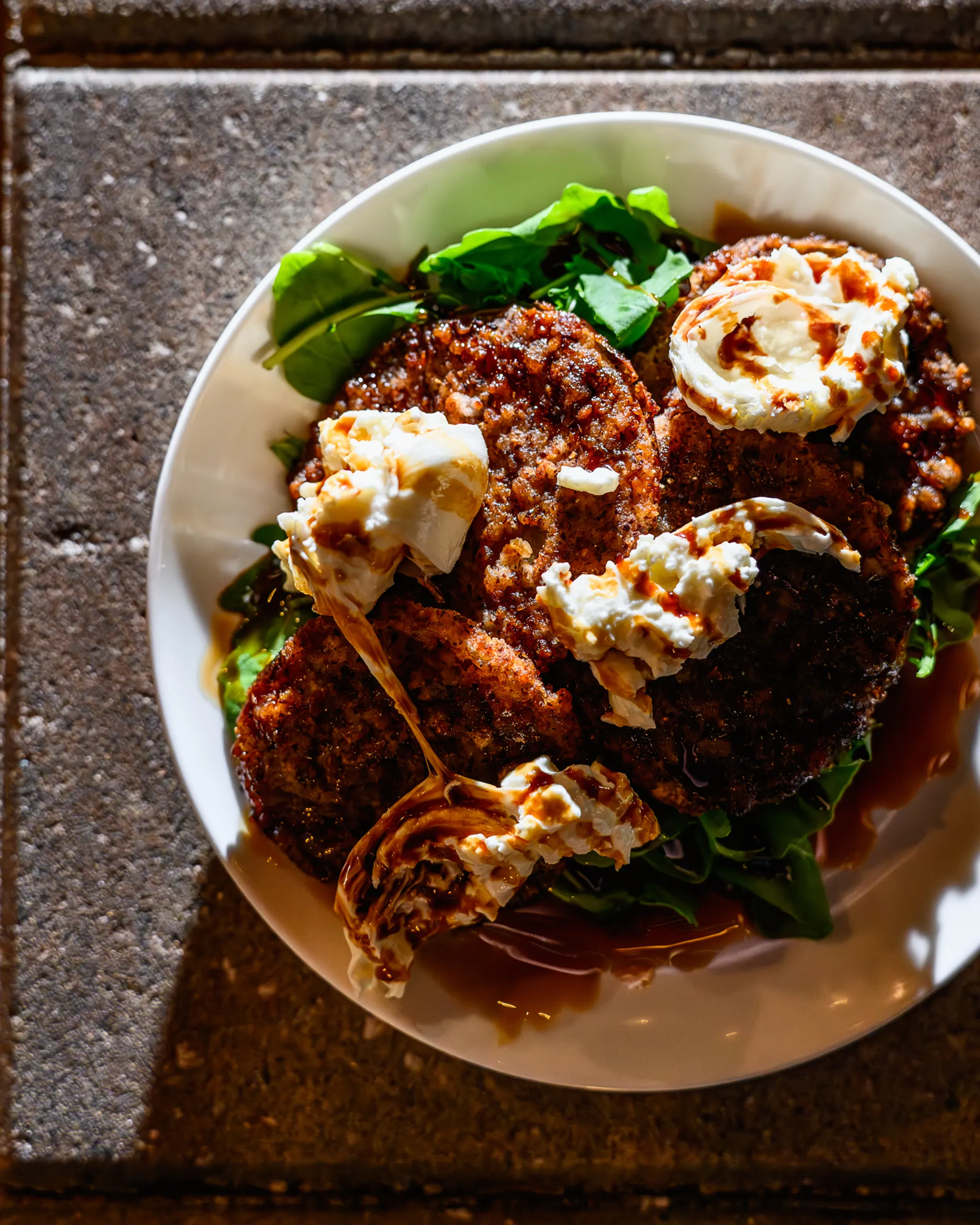 Fried green tomatoes at harvest dinner