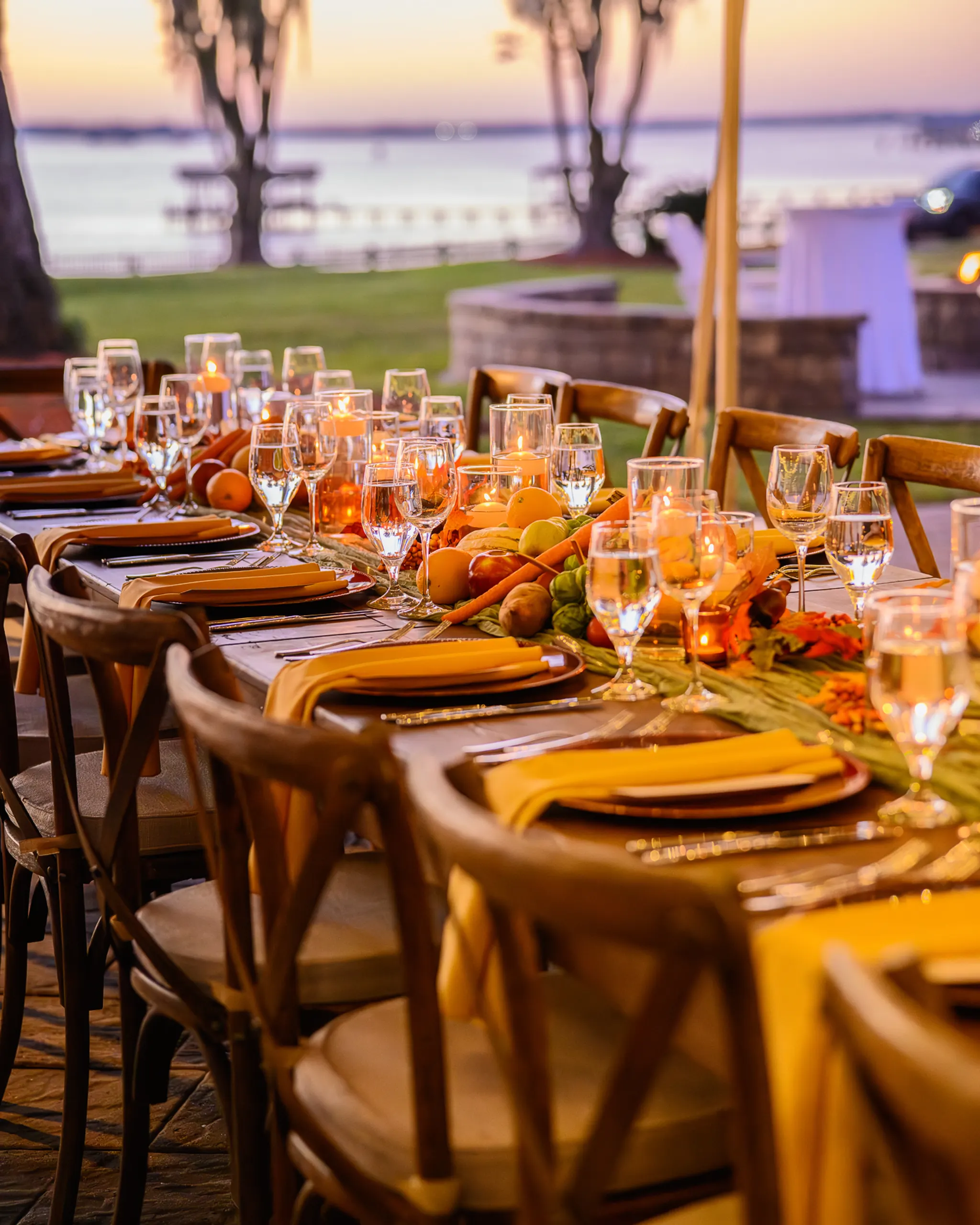 Guests arriving at Bolles harvest dinner