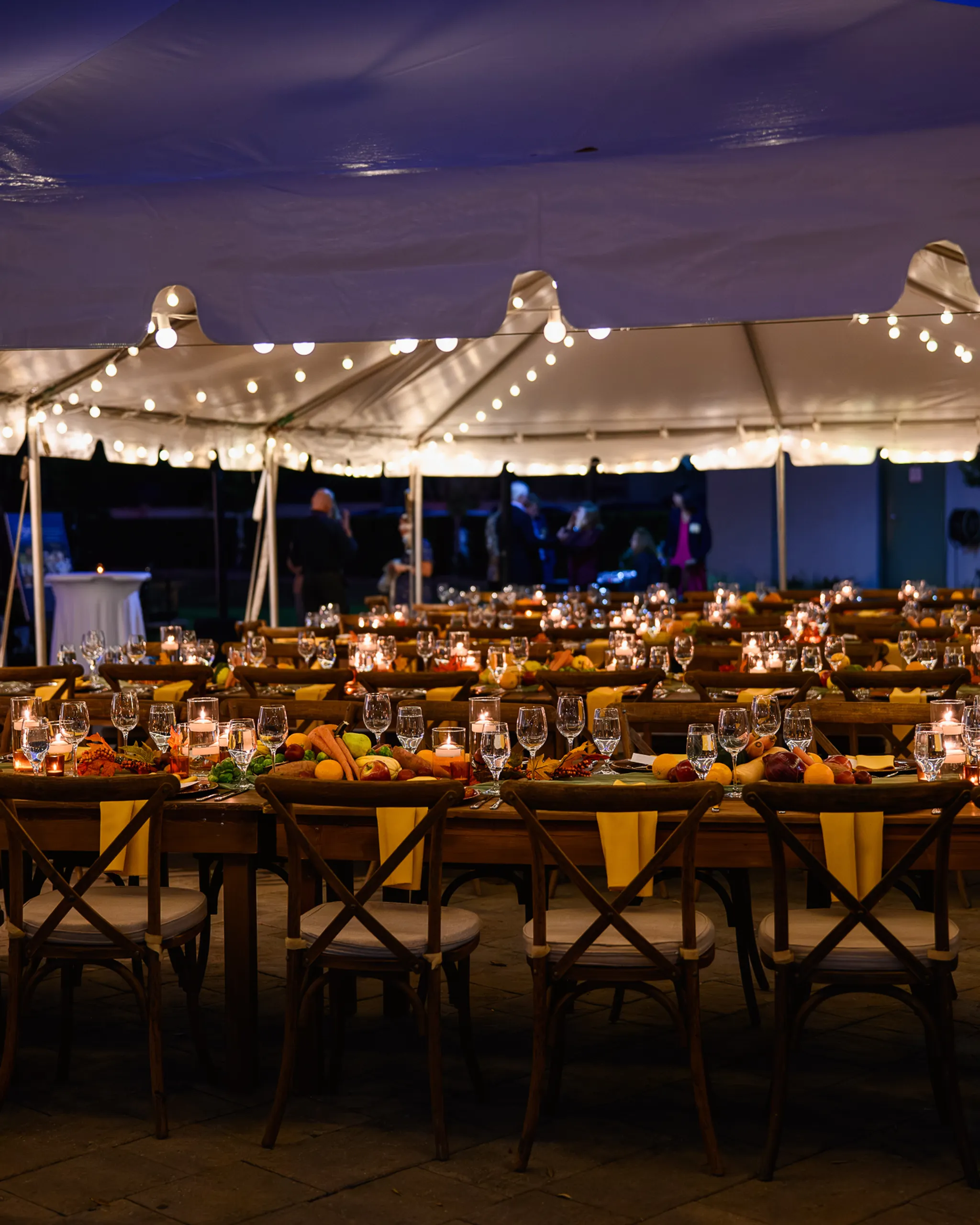 Nighttime dining atmosphere at Bolles