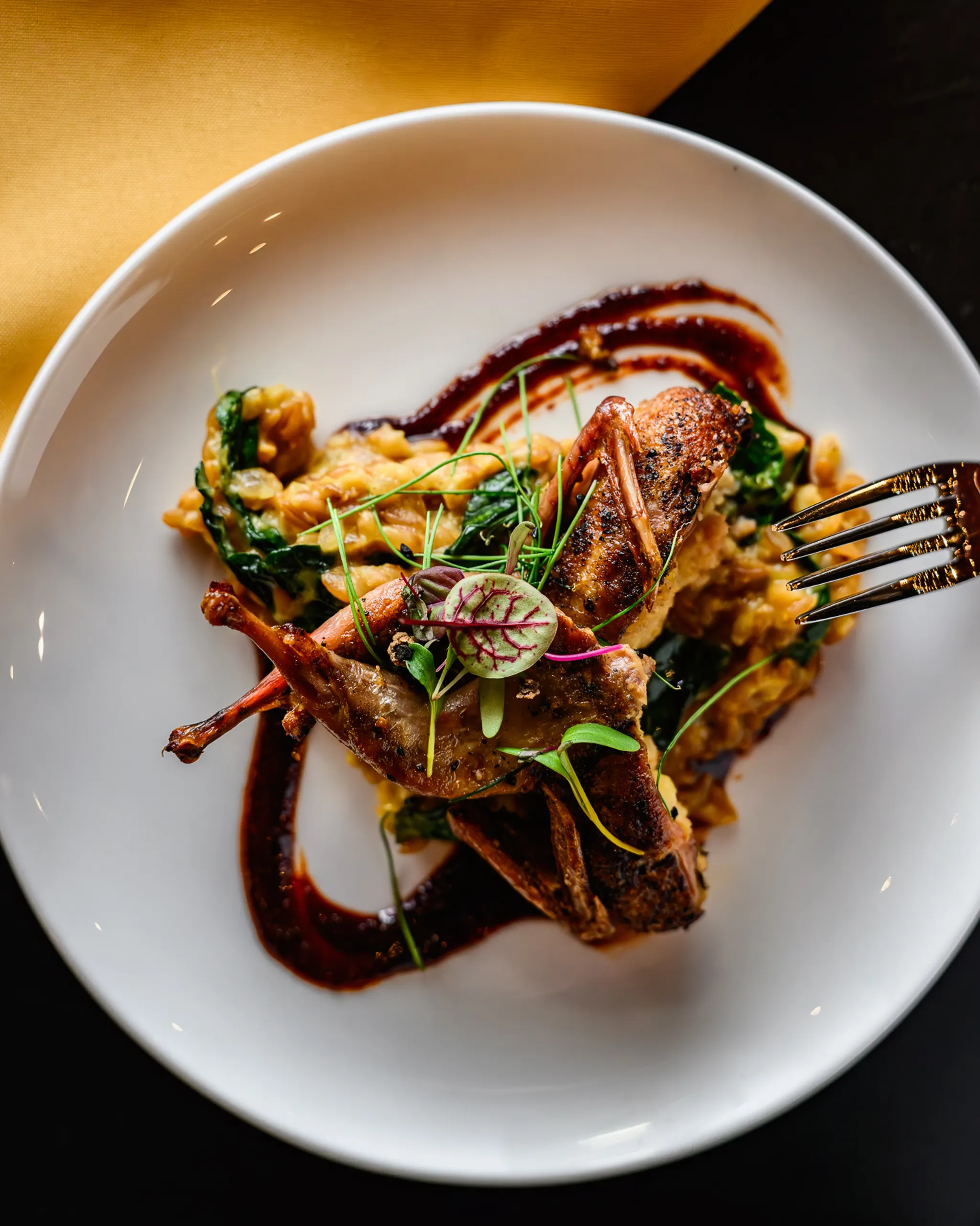 Quail first course at Bolles dinner