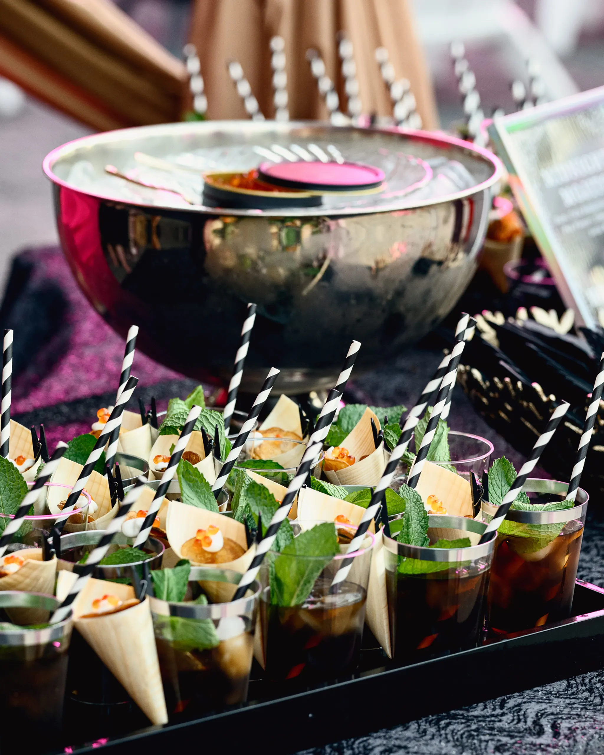 Caviar service at PRI event Citri