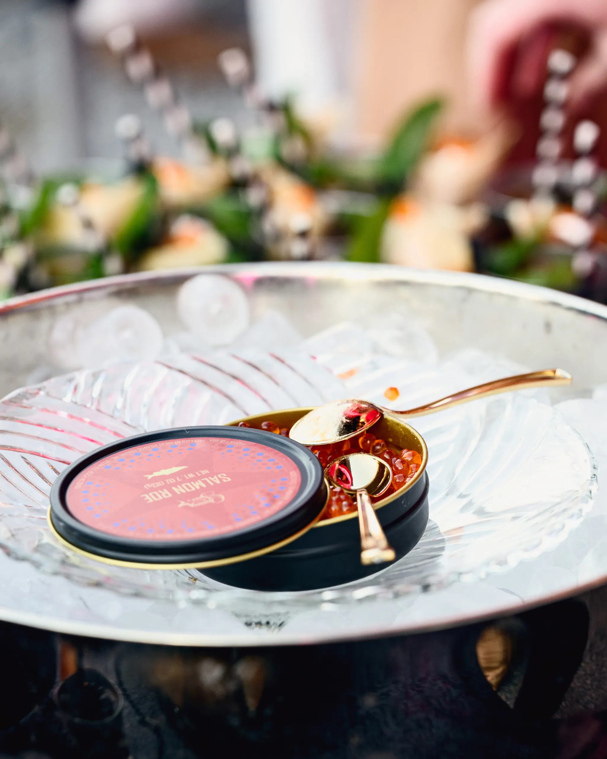 Elegant tin of roe at PRI industry event