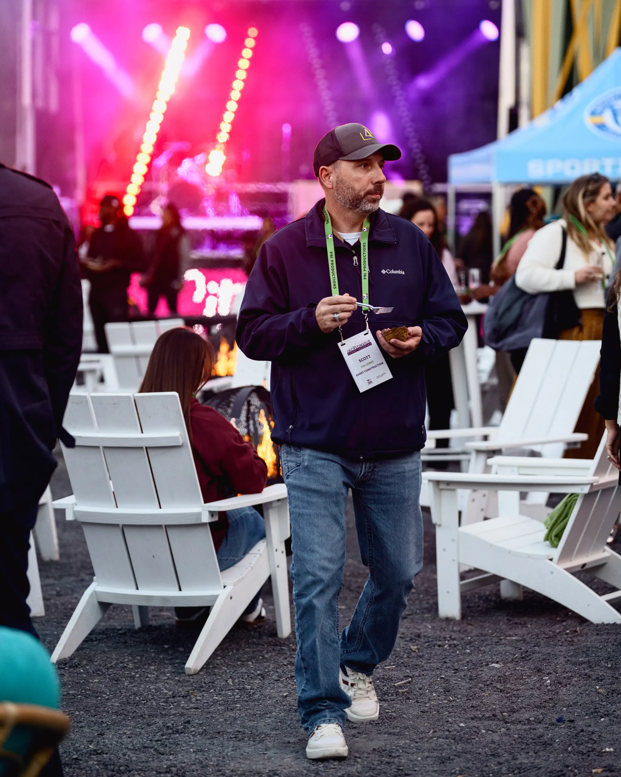 Frites between sets at PRI event