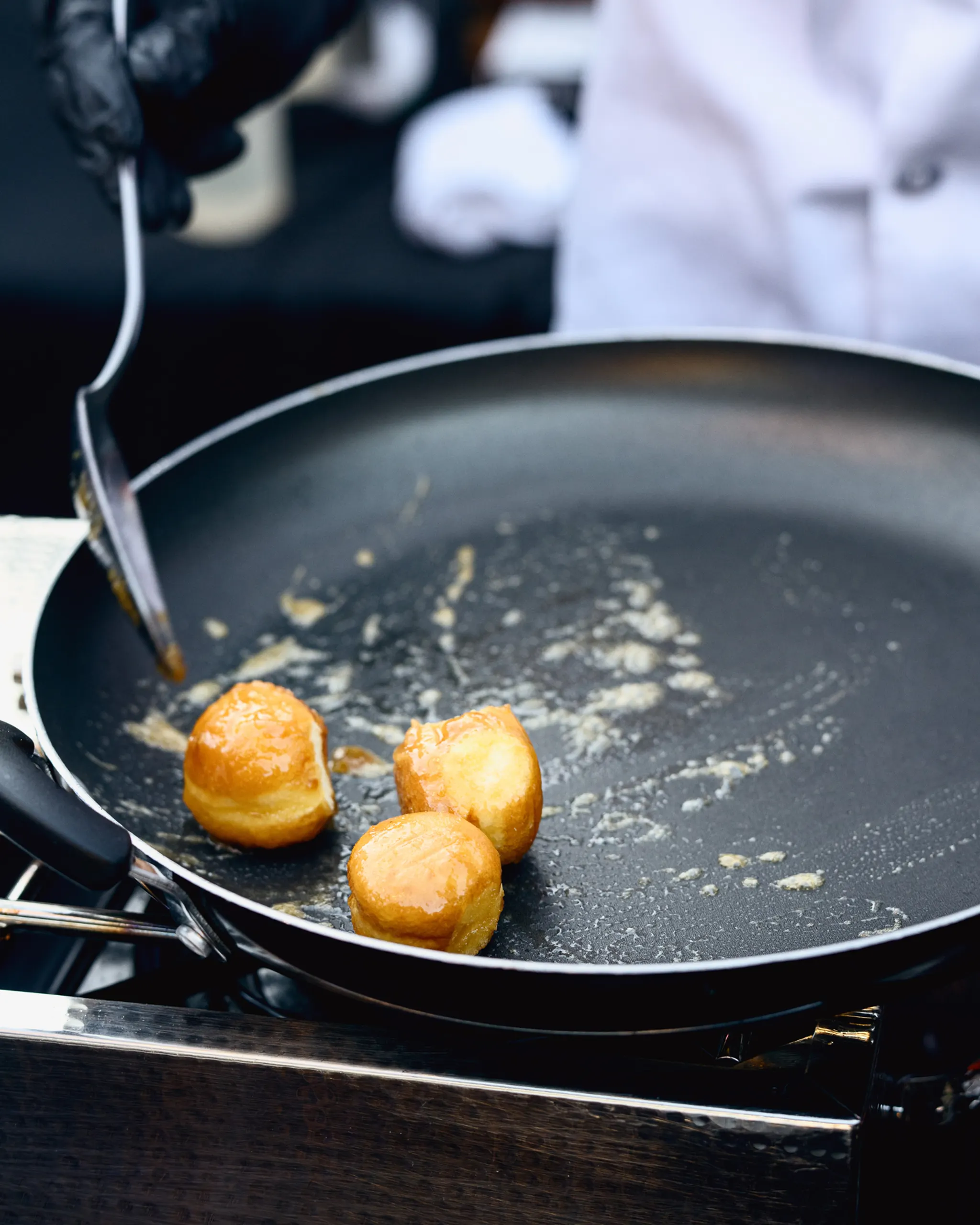 Getting crispy before flambe at PRI