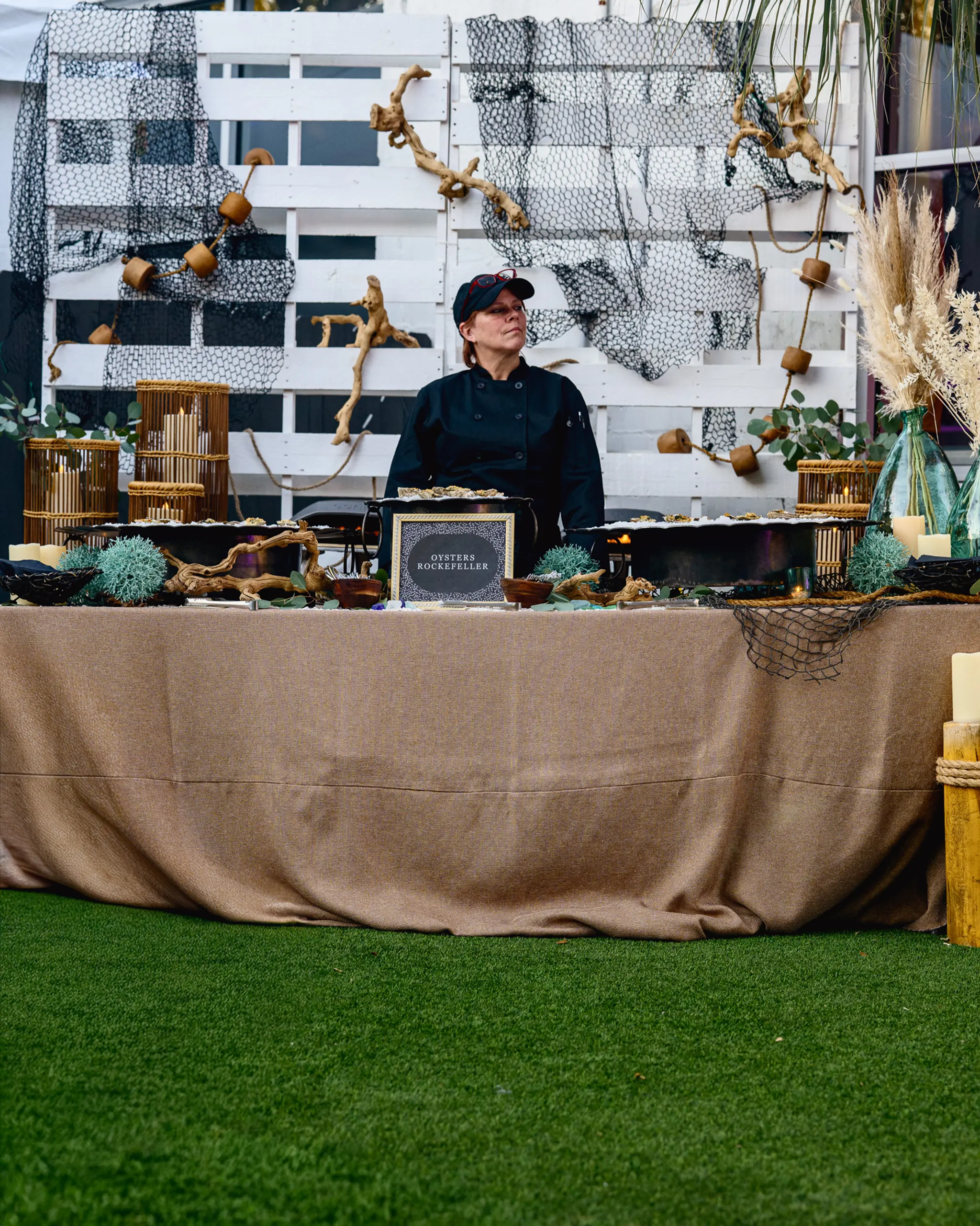 Oyster station styled at PRI industry event