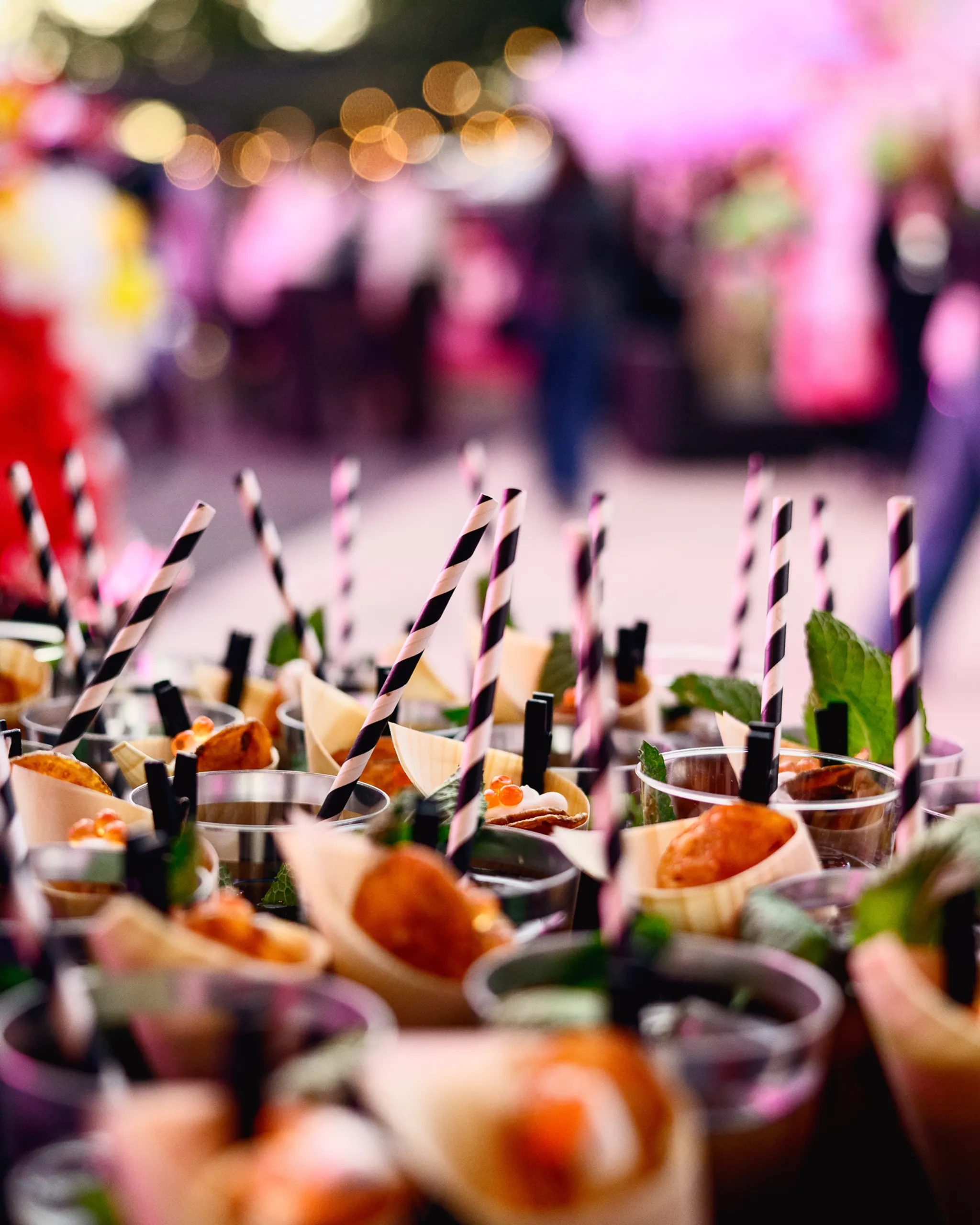 Food ready for taking at PRI event