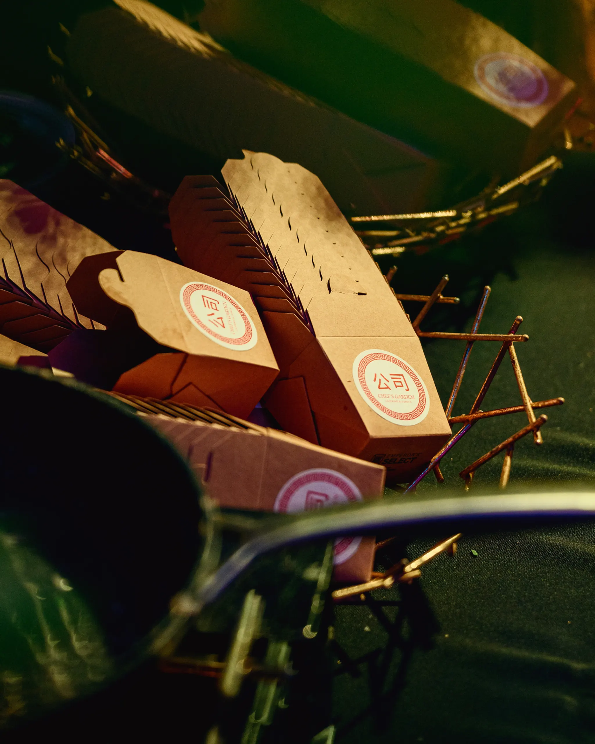 Takeaway containers ready for PRI event