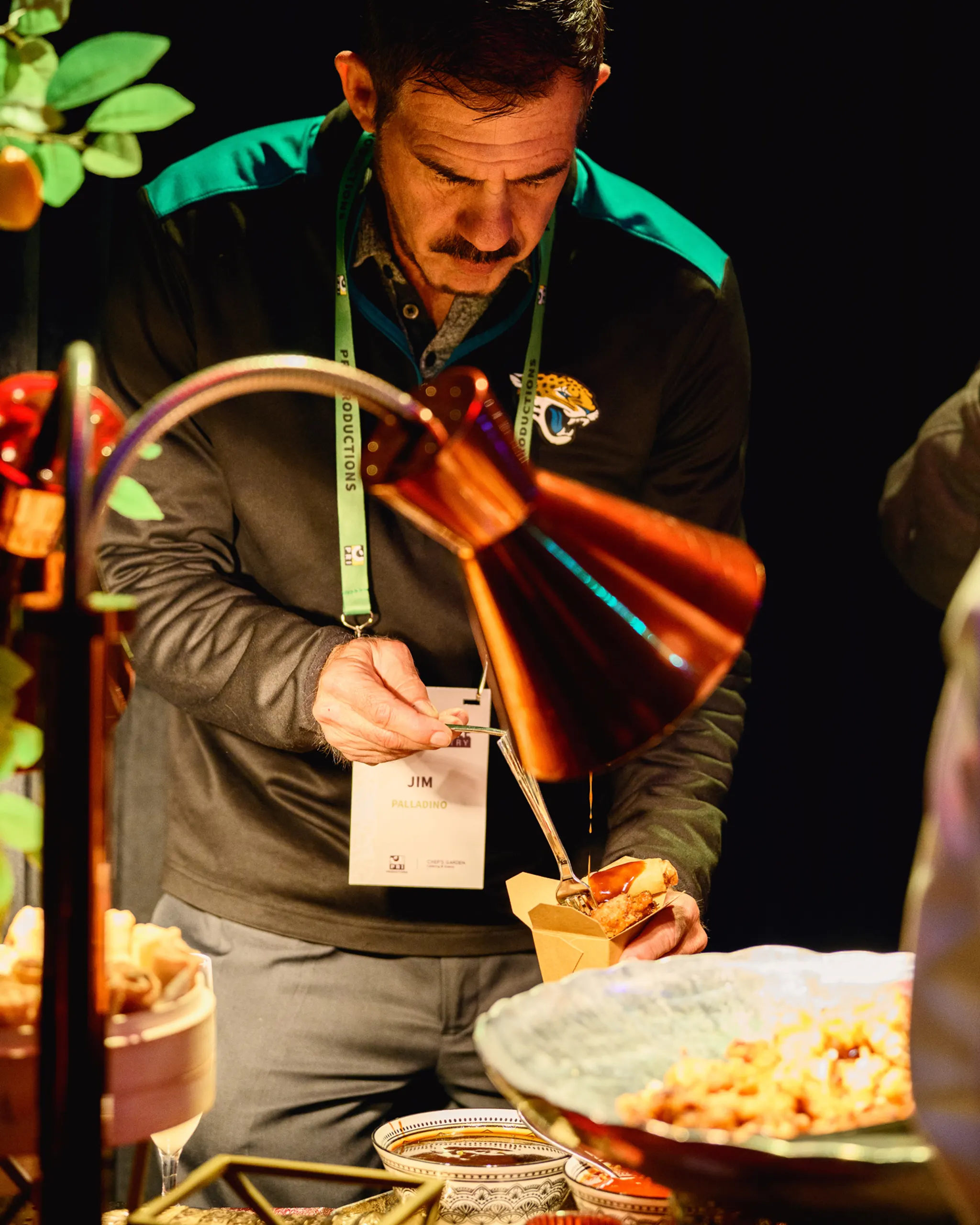 Takeaway boxes at PRI event