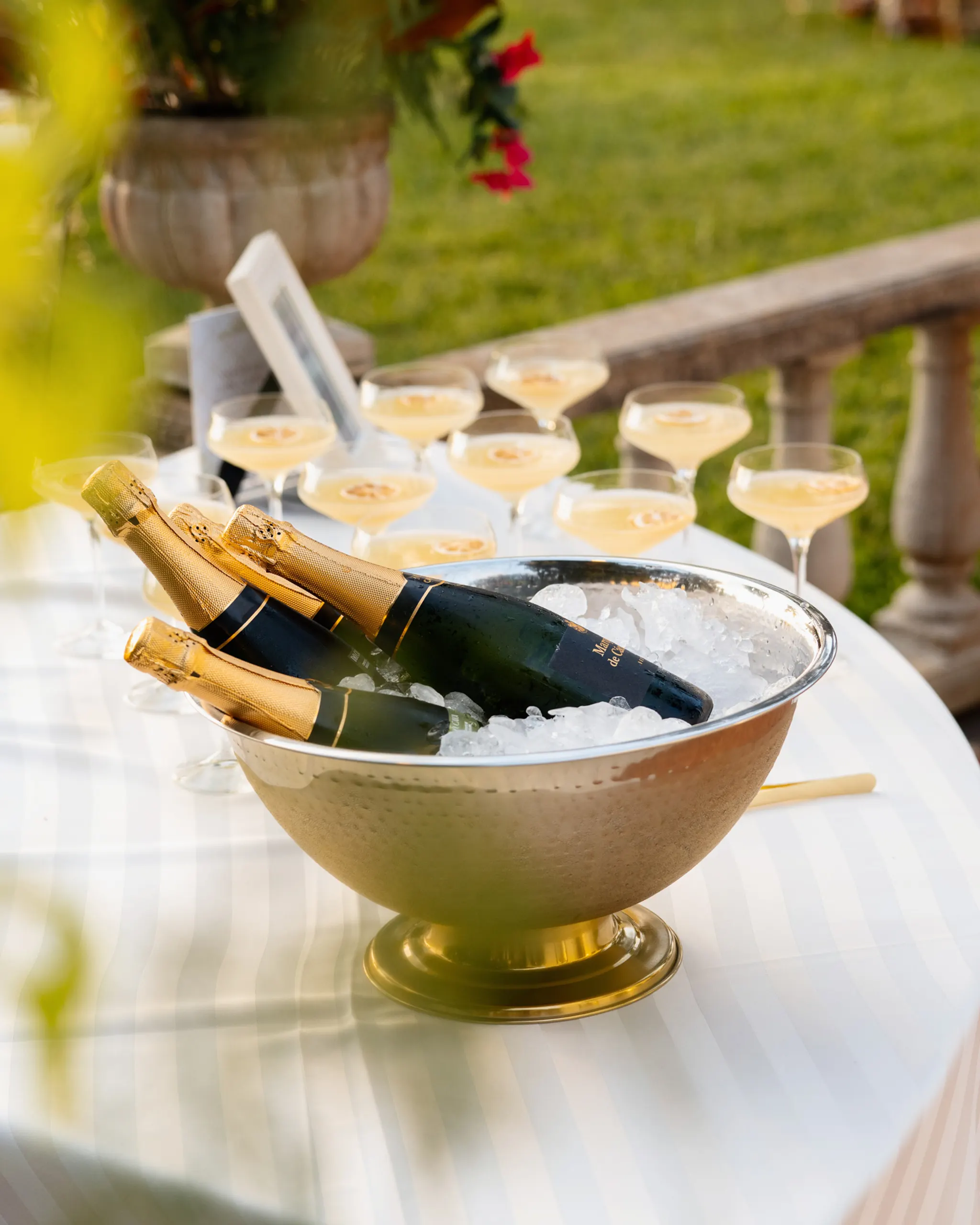 Champagne bucket and Bee's Knees signature cocktail at the San Marco Centennial Soirée
