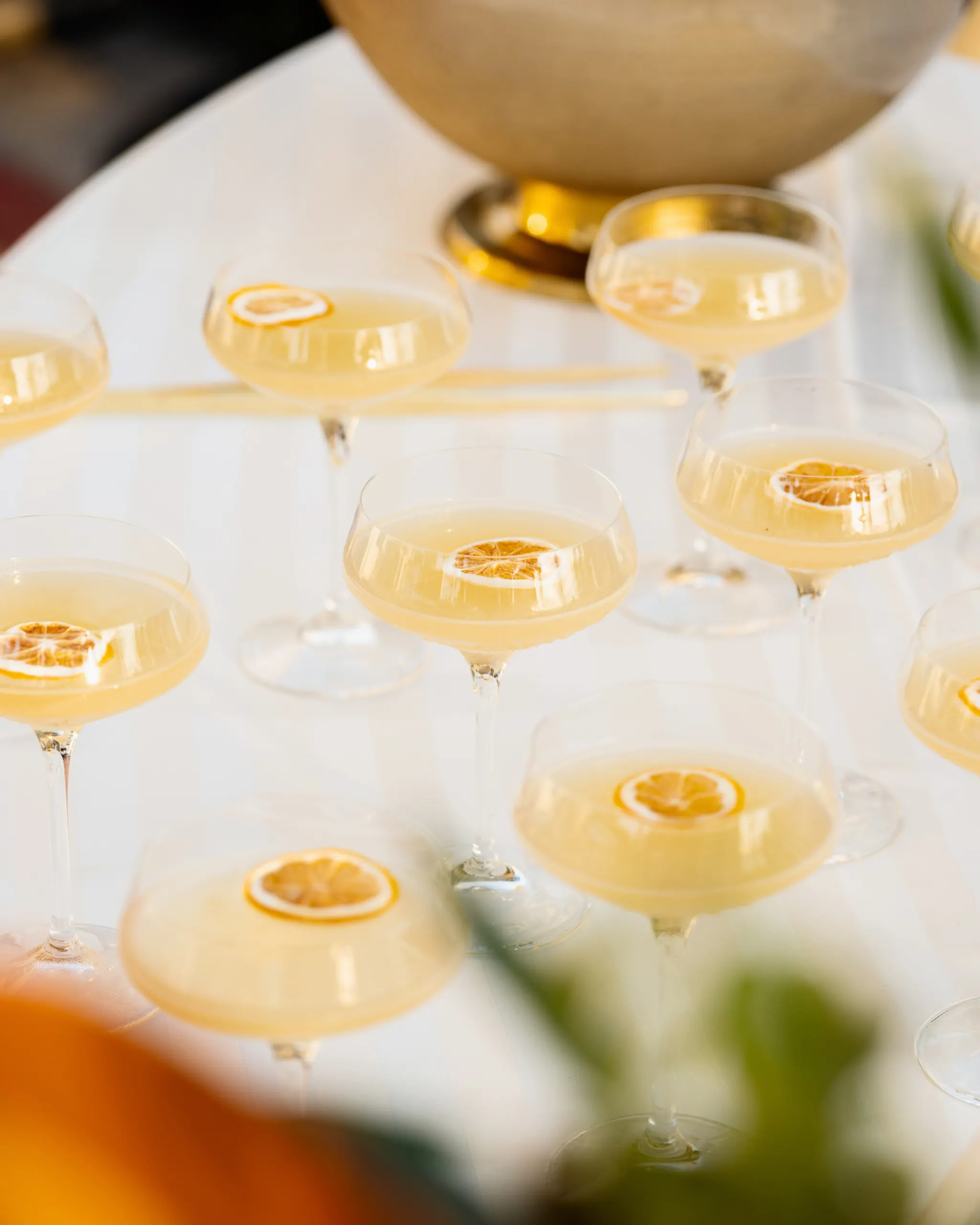 Hive of Bee's Knees cocktails at Swisher Estate event